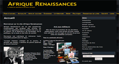 Desktop Screenshot of afriquerenaissances.net